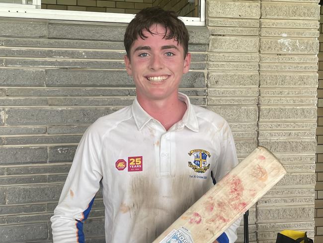 Ashgrove hero Frank Piper after hitting the winning runs.