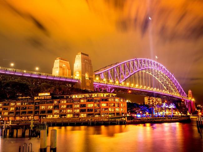 Vivid reader photo, Harbour Bridge. Picture: Jackson Wong