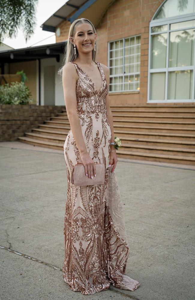 Ella Jackson at the Mackay North State High School formal at Windmill Function Centre, November 19, 2021. Picture: Heidi Petith