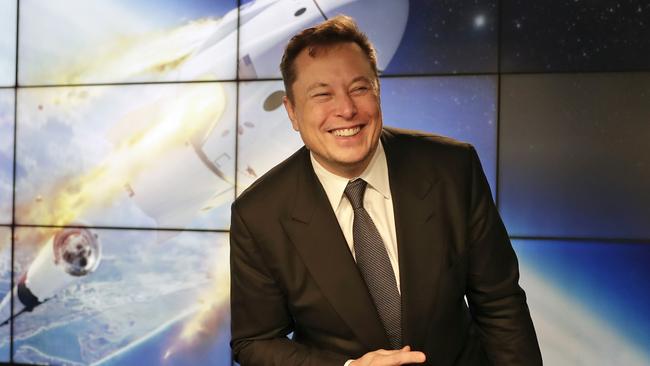 Tesla chief Elon Musk, at a news conference for his SpaceX project. Picture: AP