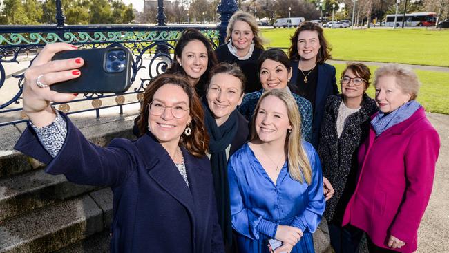 Women’s taskforce members, from left: Carolyn Power, Leah Blyth, Nicola Centofanti, Penny Pratt, Jing Lee, Laura Curran, Chelsey Potter, Michelle Lensink and Trish Worth. Picture: Brenton Edwards