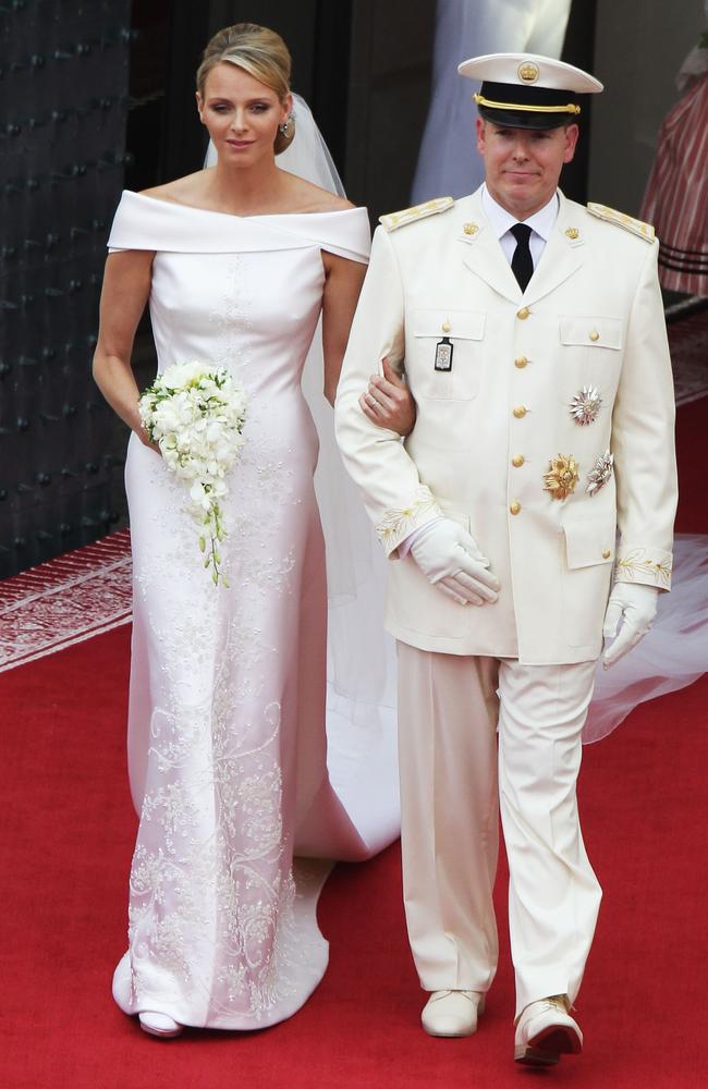 Princess Charlene of Monaco and Prince Albert II of Monaco at their royal wedding. Picture: Andreas Rentz/Getty Images