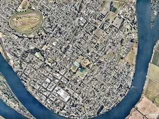 Grafton has been under the international spotlight since Friday's terrorist attack in New Zealand. Dealing with this unwanted attention has caused the city to go into defense mode. Picture: Nearmap