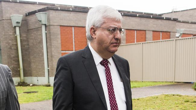 Craig Kelly‘s electorate officer Frank Zumbo leaving Sutherland Local Court. Picture: Dylan Robinson