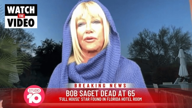 Suzanne Somers discovers the tragic death of co-star Bob Saget mid-interview (Studio 10)