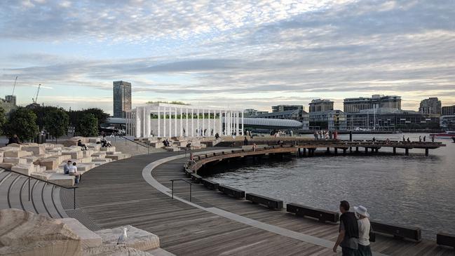 Artist impression of the stunning Pier Pavilion at Watermans Cove in Barangaroo. It will take 12 months to be completed.