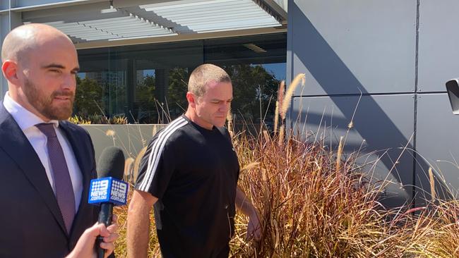 Scott Jason Burgess outside Southport Magistrates Court after pleading guilty to common assault following a road rage incident. Picture: Lea Emery.