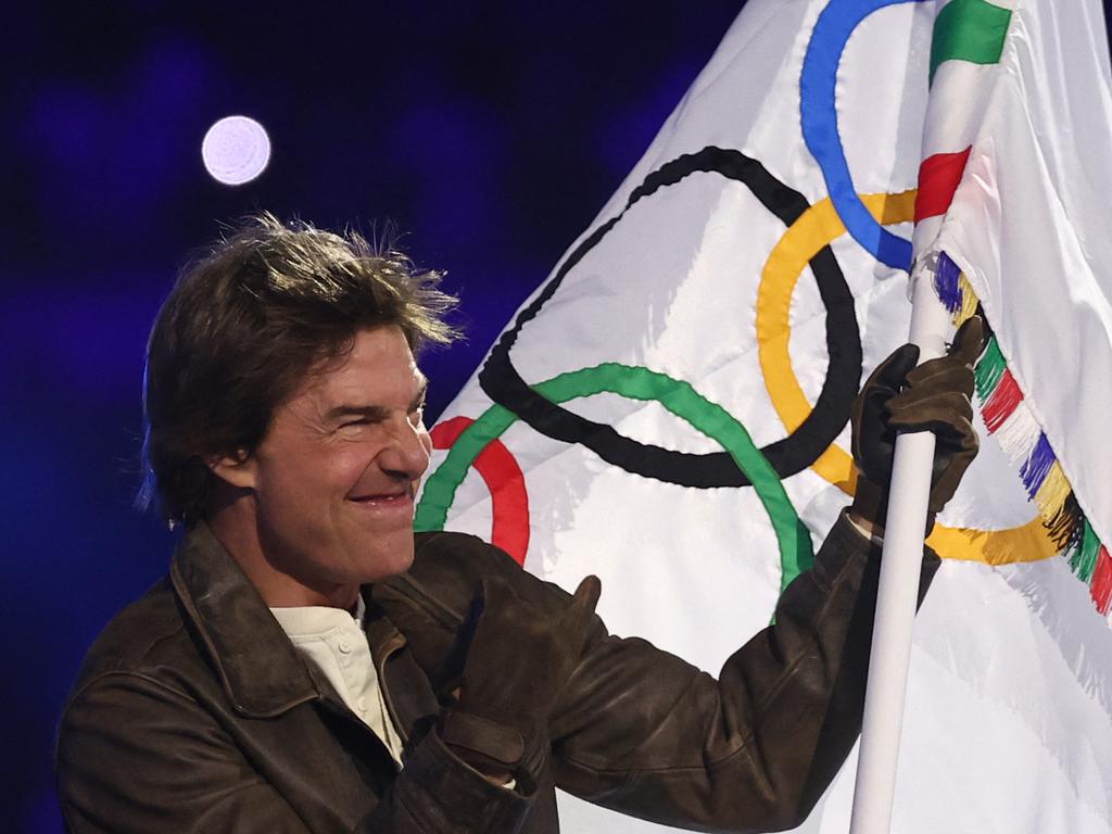 US actor Tom Cruise famously performs his own stunts and was rewarded with a starring role at the close of the Paris Olympics. Picture: Franck Fife/AFP