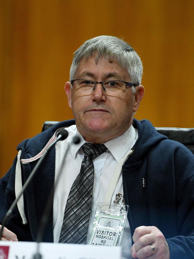 WHS Professional Officer of NSW Nurses and Midwives' Association, Leslie Gibbs is seen during a hearing into South West Sydney Hospitals at NSW Parliament House in Sydney. Picture: NCA NewsWire / Bianca De Marchi