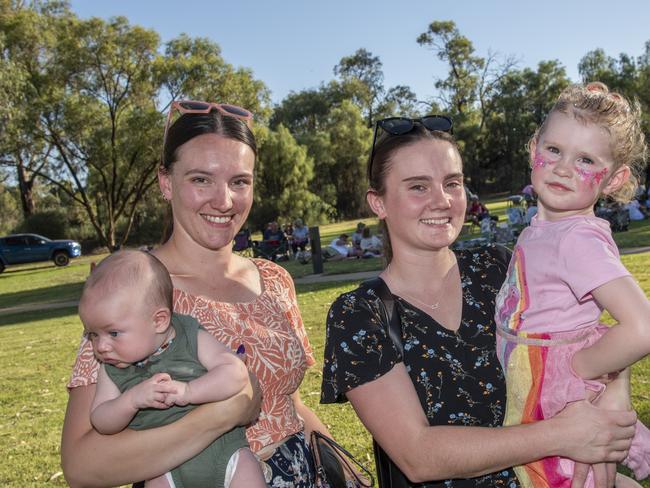 Marina Balcam, Bailey Murphy, Chloe Pettigrew and Everlie Luttrell together to celebrate NYE in Mildura. Picture: Noel Fisher