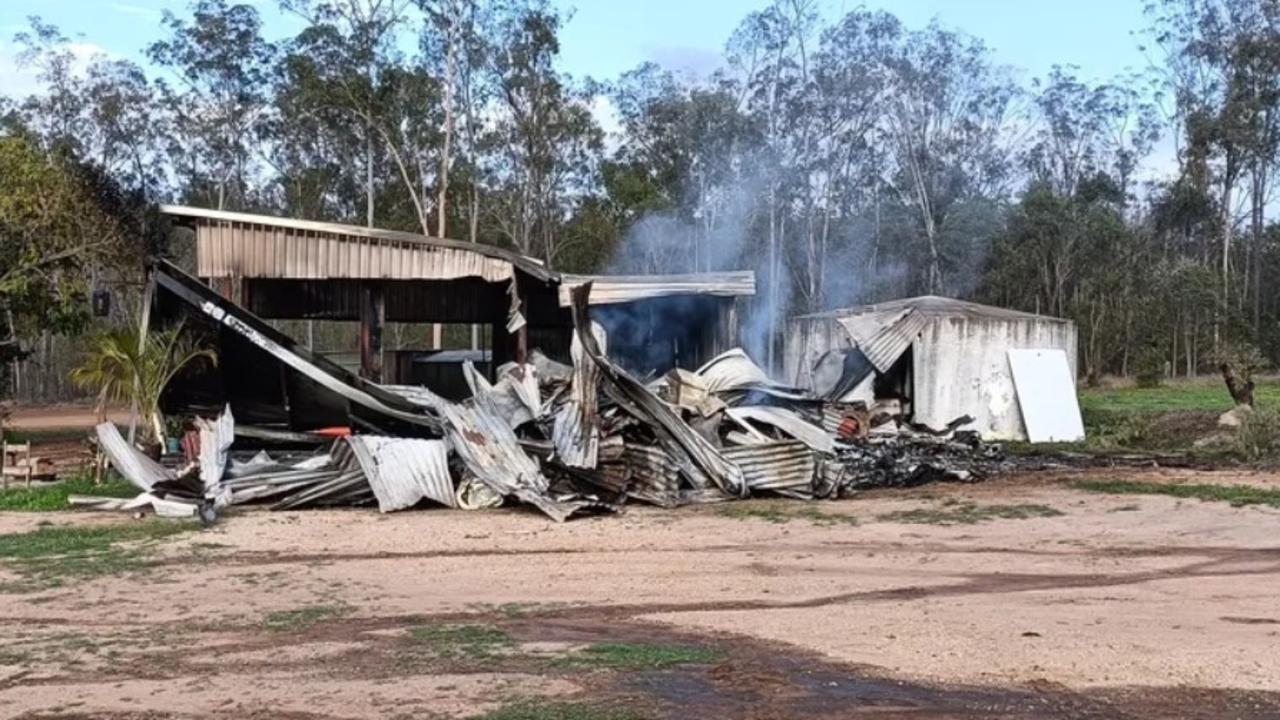 The young couple's family home was totally destroyed in the blaze.