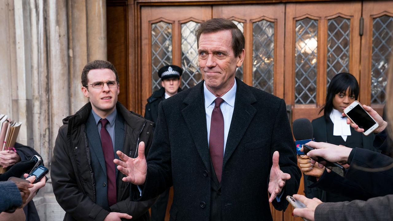 Hugh Laurie as a charismatic politician with many, many skeletons Photographer: Steffan Hill