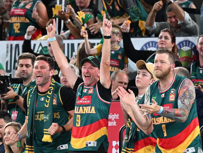 The success of the JackJumpers is a sign of Tasmania’s appetite for sporting teams. Picture: Steve Bell/Getty Images