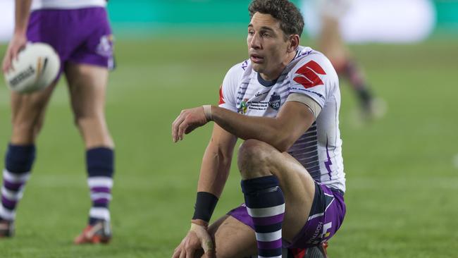 Billy Slater and the Storm couldn’t get their attack going against the Roosters. Picture: AAP