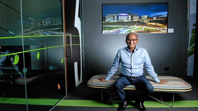 PLANNING: Greater Springfield chairman Maha Sinnathamby plans to continue working at Springfield Tower for a long time. Picture: Rob Williams