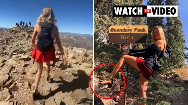 Colorado hiker climbs Mount Elbert in high heels