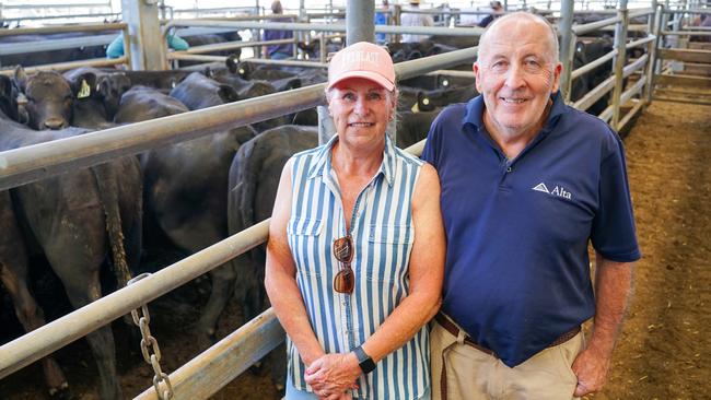 Janine and Tony Simpson, from Docker, had 29 Aruluen Angus heifers for sale at Wangaratta’s blue ribbon sale. Picture: Rachel Simmonds