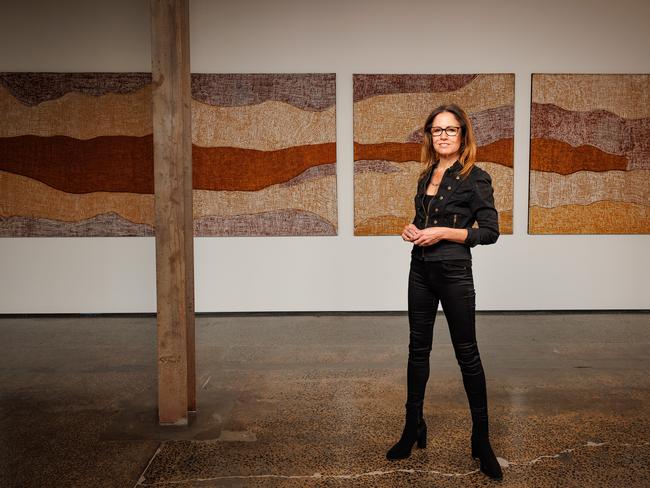 Wright has recently taken up a new position as chair of the National Museum Australia. Photographed at Agency art gallery in Collingwood. Picture: The Australian/Nadir Kinani