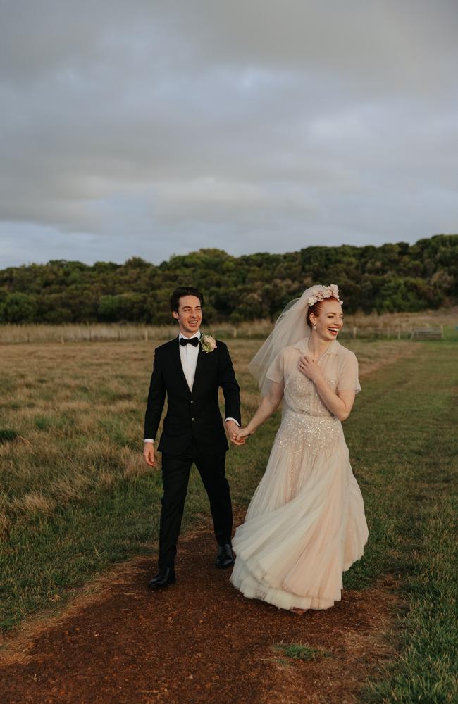 The couple were married at a private estate near the Victorian town of Warrnambool. Picture: Liz Sunshine/Vogue Australia