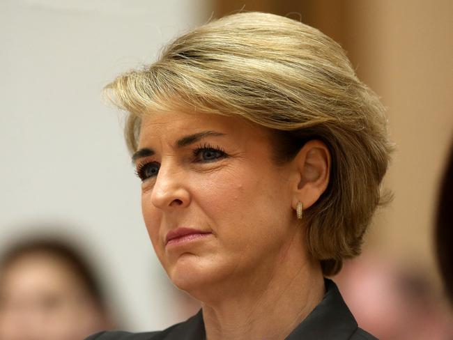 Minister for Jobs and Innovation Senator Michaelia Cash appearing at a Senate Employment Legislation Committee at Parliament House in Canberra. Picture Kym Smith