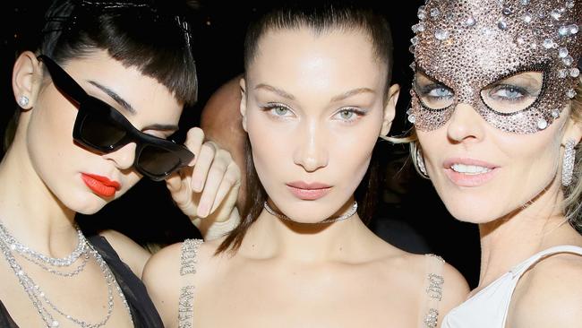 Kendall Jenner, Bella Hadid and Eva Herzigova attend the Christian Dior 2017 Bal Masque.