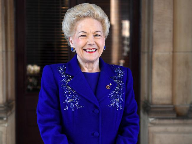 Susan Alberti says she is “absolutely” getting behind Collingwood but drew the line at wearing the club’s colours. Picture: AAP/Julian Smith