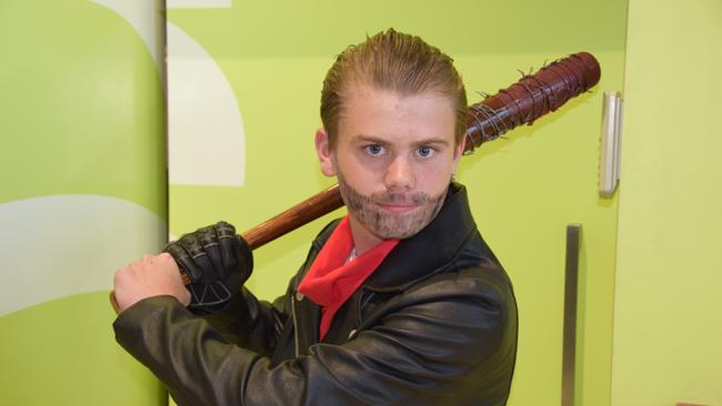 The 2018 CapriCon Steampunk and Pop Culture convention which is held at the Rockhampton Regional Library precinct. Rockhampton High School student Jordon Cullen, 13, came to the convention dressed as Negan from the cult television series The Walking Dead.