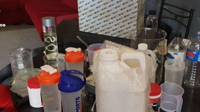 Evidence seized in 2018, during Hunter drug syndicate busts. Picture: NSW Police