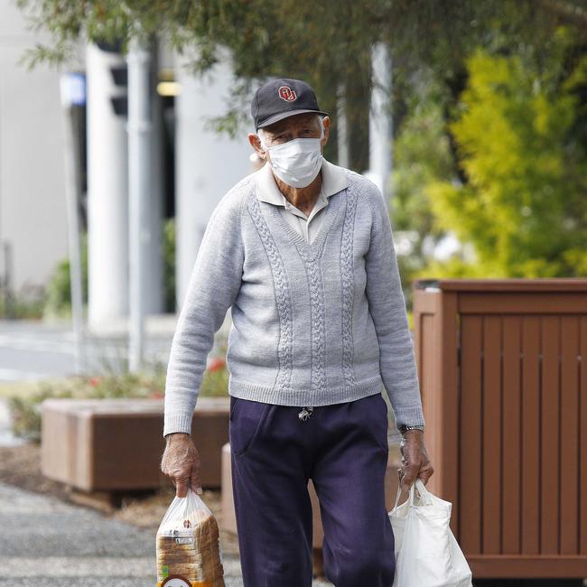 Day 2 in lockdown. Members of the public line up to get tested for Covid. Picture: Tertius Pickard
