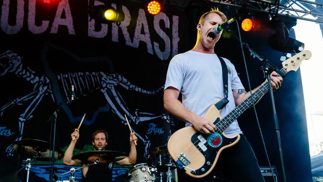 Luca Brasi frontman Tyler Richardson is angry and frustrated about what he feels is a lack of immediate and substantial government support for the flood victims. Picture: Matt Warrell