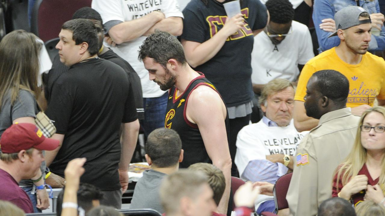 Cleveland Cavaliers' Kevin Love is questionable for Game 1.
