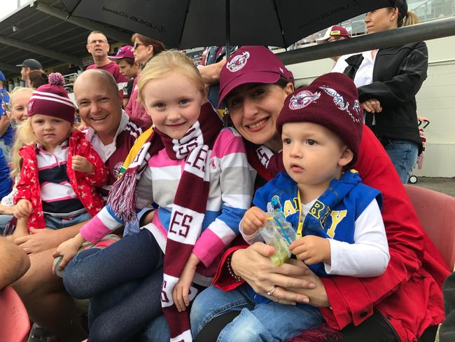 Ms Berejiklian at a Sea Eagles game at Lottoland.