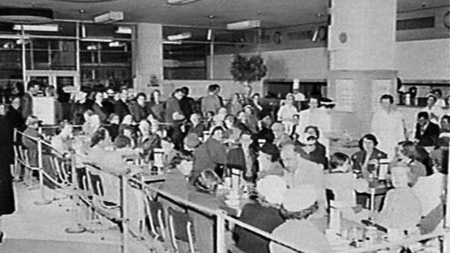 David Jones’ cafeteria on the lower ground floor of the Market St store.