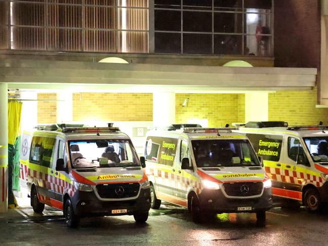 SEPTEMBER 4, 2021: Ambulances pictured outside Concord Hospitals emergency department.Picture: Damian Shaw