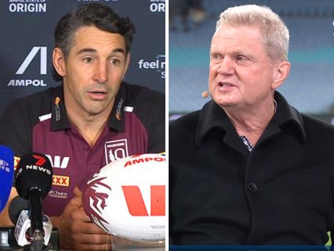 Billy Slater and Paul Vautin. Photo: Channel 9.