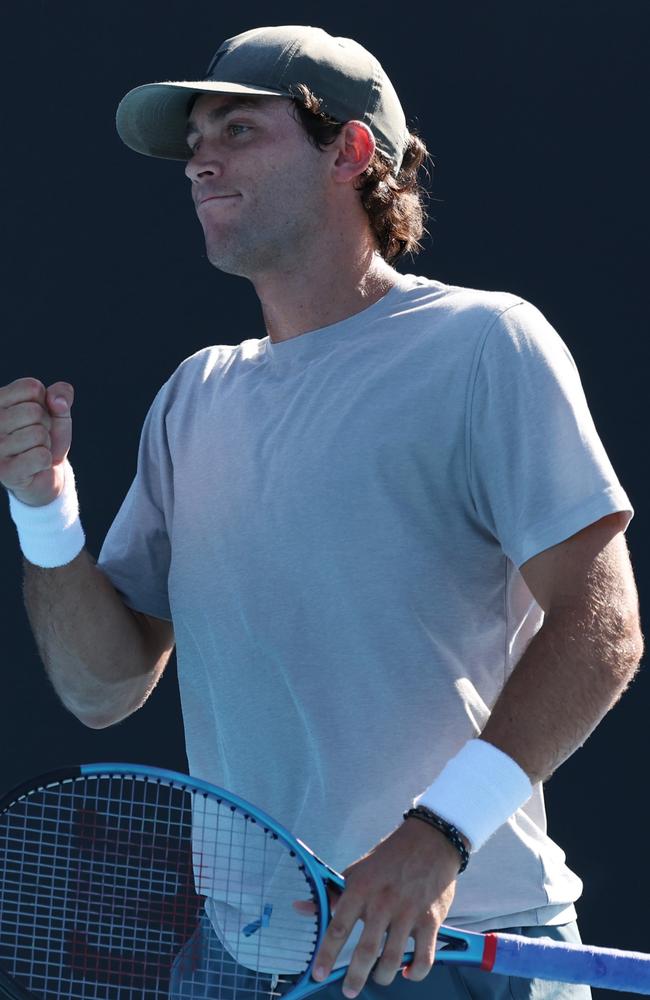 de Minaur faces Tristan Boyer in the next round. Picture: Cameron Spencer/Getty Images