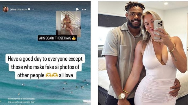 Jaime Chapman called out the deepfake AI on Instagram. Image: Instagram