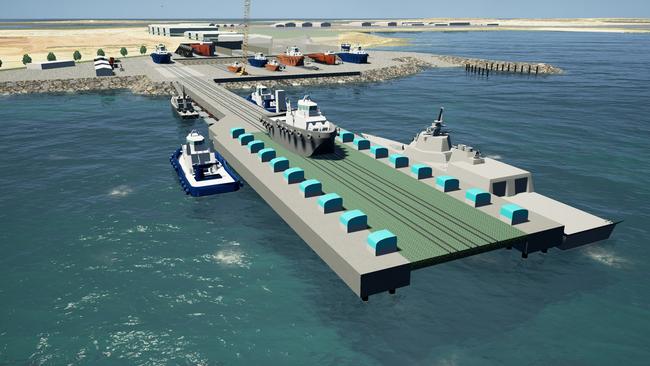 Artist impression of the new shiplift at East Arm