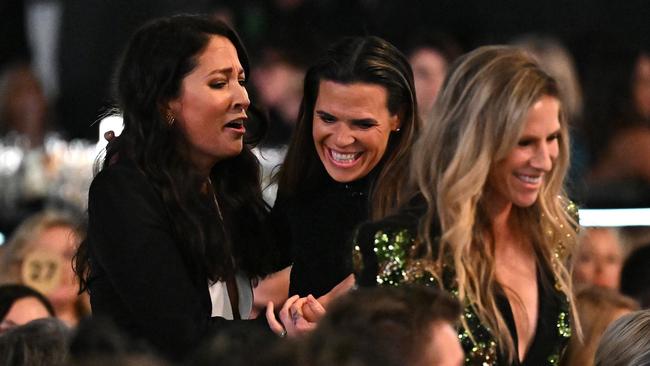 Mel McLaughlin stunned after hearing the Logie Award winner. Picture: Getty