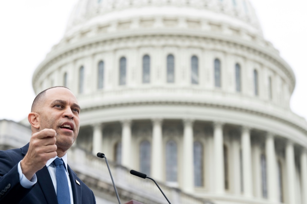 US House Minority Leader Hakeem Jeffries said his Democratic Party would provide not a single vote to back the Republican's proposed budget