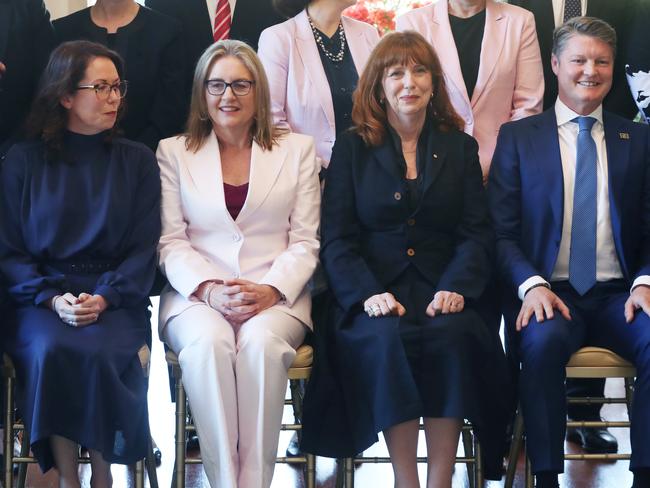 The new cabinet at the swearing-in ceremony at Government House on Monday. Picture: David Crosling