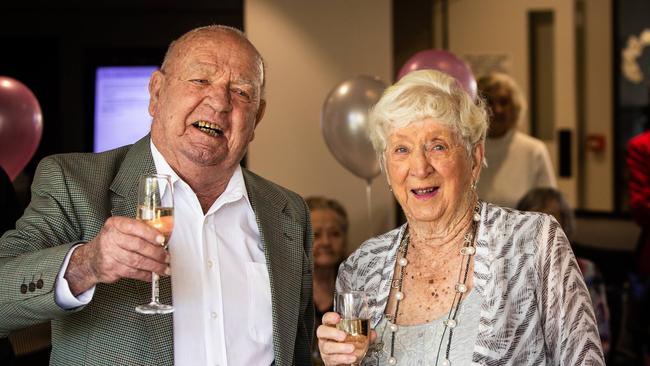 Faye and Barry Bosward as they celebrate their 65th Wedding Anniversary in Warriewood. Picture: Julian Andrews.