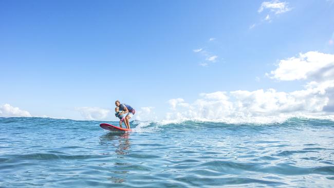 Surfing images will be featured in the campagin