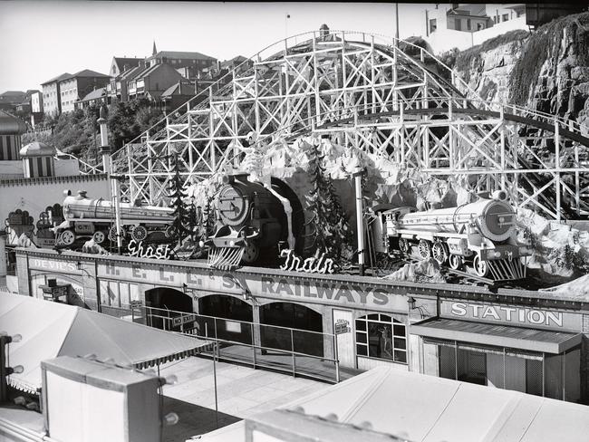 The Ghost Train at Luna Park in the late 1940s.