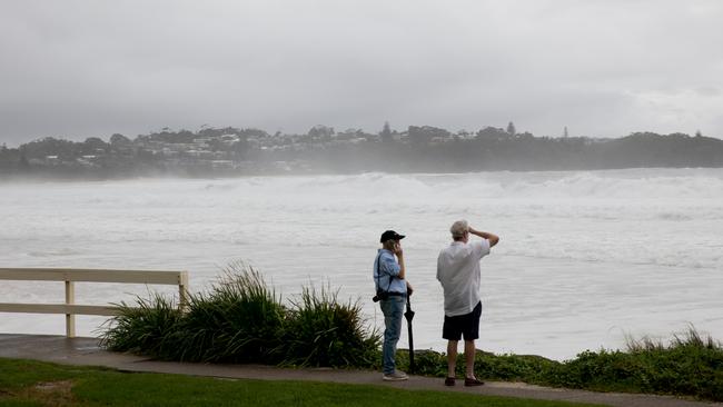 Restaurants and other businesses in Mollymook were quiet or shut completely on March 3, as severe storm conditions lash the popular beach area. Picture: Nathan Schmidt