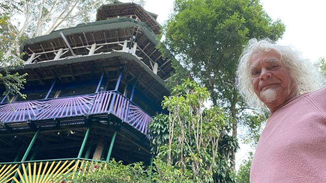 Guy Feldmann has been in dispute with Lismore City Council over the structure known as the Rainbow Temple in the Byron Bay hinterlands since 1992. Picture: Gianni Francis