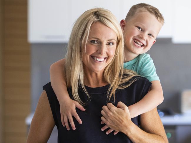 Dr Natalie Flatt, pictured with her son Xavier (5) is the founder of Connect Psych Services. Picture: Aaron Francis.