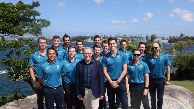 Avid cricket fan Anthony Albanese has celebrated the controversial win. Picture: NCA NewsWire / Damian Shaw