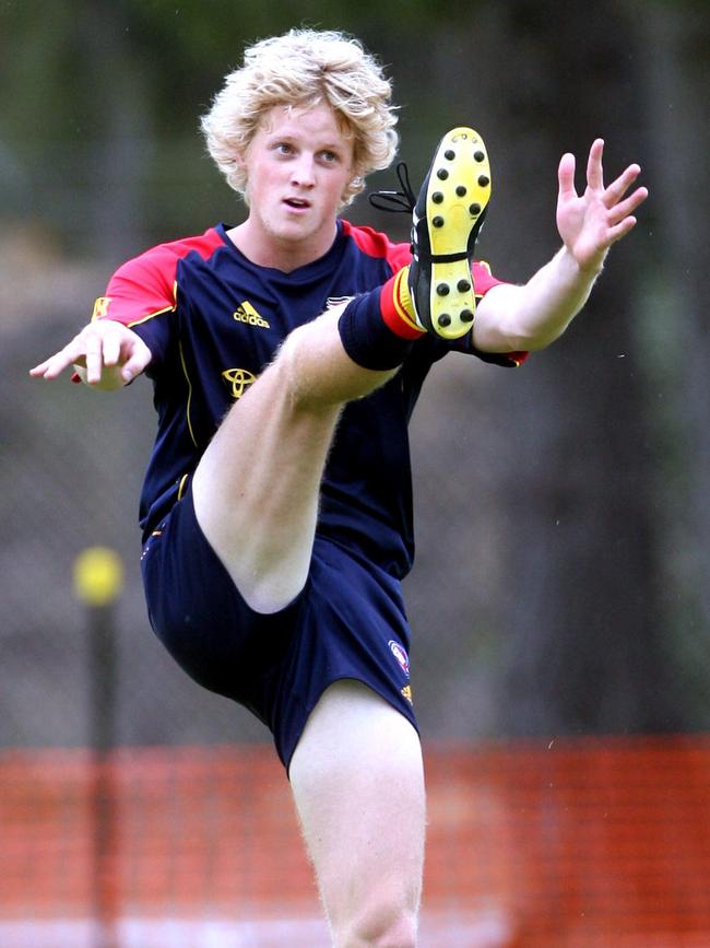 Sloane training during his first season at Adelaide.