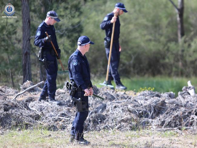 Police search bushland near Nowra as part of their investigation into the murder of Samar Baker. Pic: NSW Police Force. 